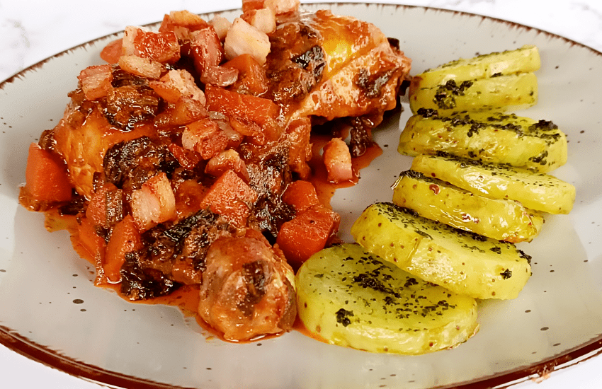 Udka z kurczaka w sosie paprykowo-pomidorowym